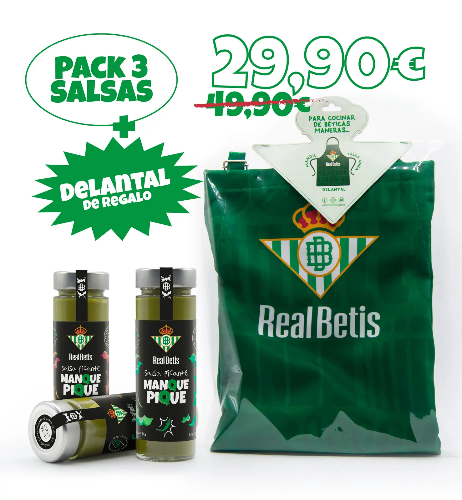 Pack Salsas Manque Pique + Mandil de regalo